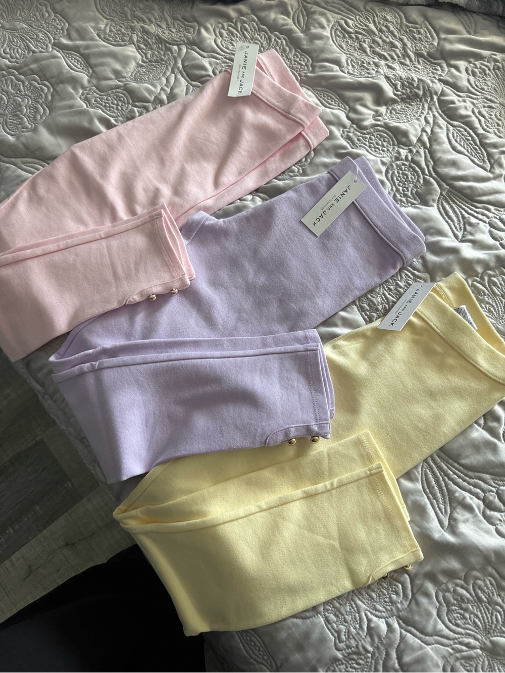Janie and Jack Pastel Pajama Bottoms - Pink, Lavender & Yellow